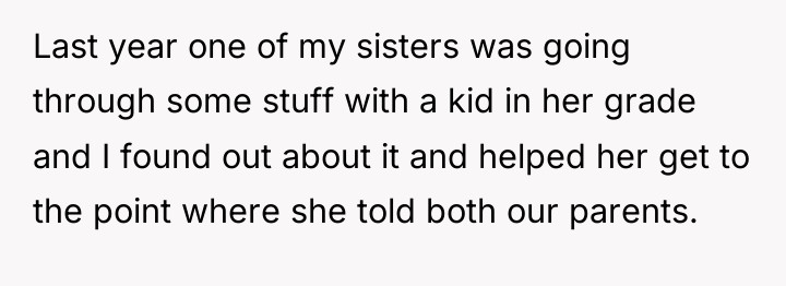 Last year one of my sisters was going through some...