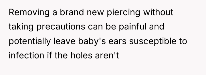 Removing a brand new piercing without taking precautions can be...