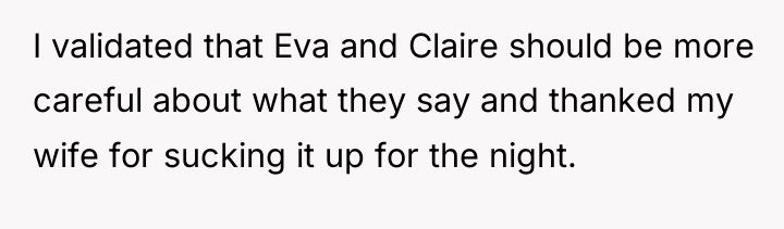 I validated that Eva and Claire should be more careful...