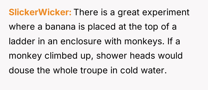 SlickerWicker There is a great experiment where a banana is...