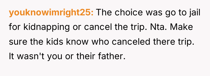 youknowimright25 The choice was go to jail for kidnapping or...
