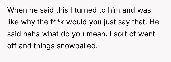 When he said this I turned to him and was...