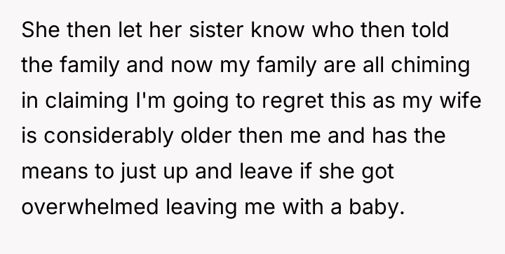 She then let her sister know who then told the...
