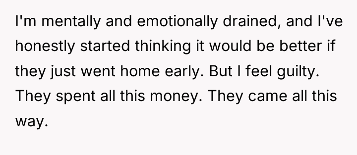 I'm mentally and emotionally drained, and I've honestly started thinking...