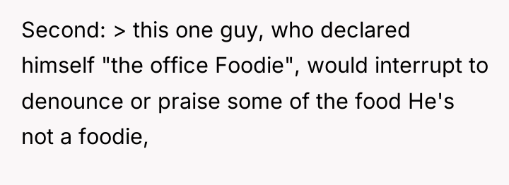 Second: > this one guy, who declared himself "the office...