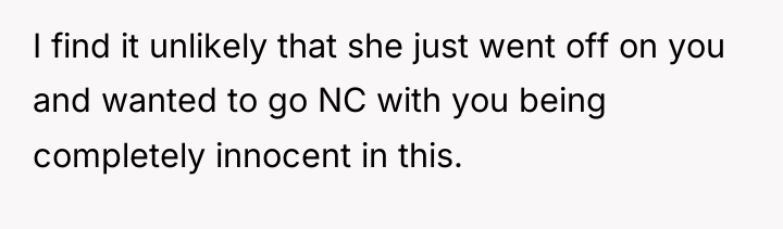 I find it unlikely that she just went off on...