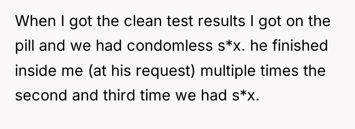 When I got the clean test results I got on...
