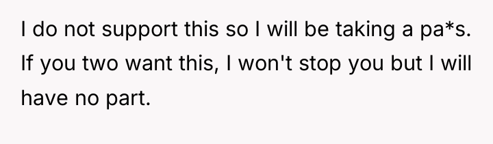 I do not support this so I will be taking...