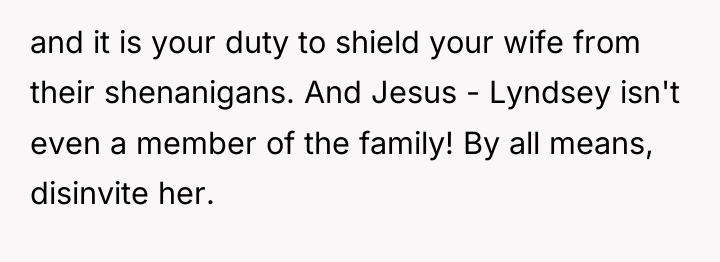 and it is your duty to shield your wife from...