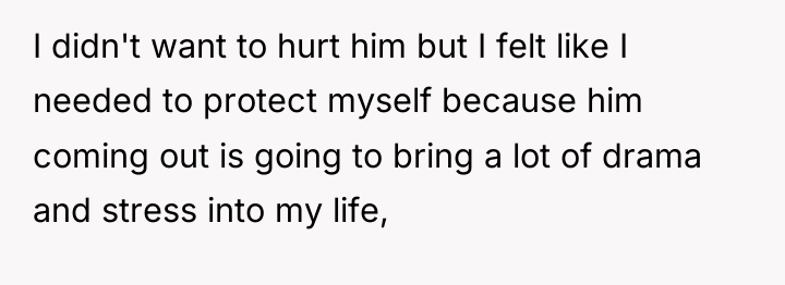 I didn't want to hurt him but I felt like...