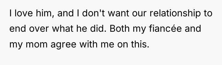 I love him, and I don't want our relationship to...