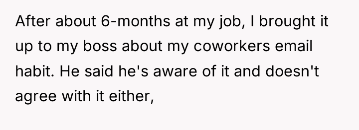 After about 6-months at my job, I brought it up...