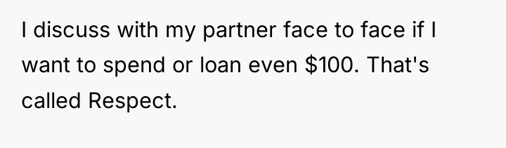 I discuss with my partner face to face if I...