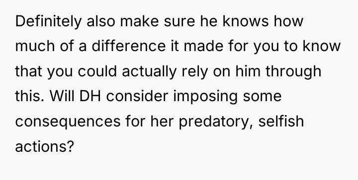 Definitely also make sure he knows how much of a...