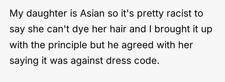 My daughter is Asian so it's pretty racist to say...