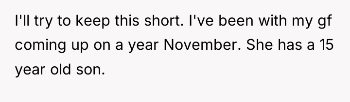 I'll try to keep this short. I've been with my...