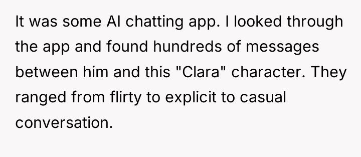 It was some AI chatting app. I looked through the...
