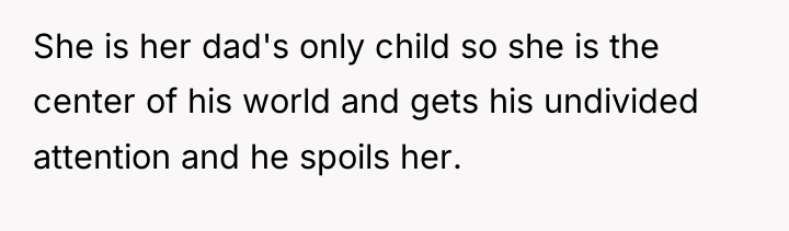 She is her dad's only child so she is the...