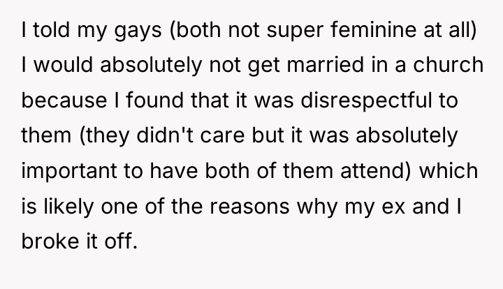 I told my gays (both not super feminine at all)...