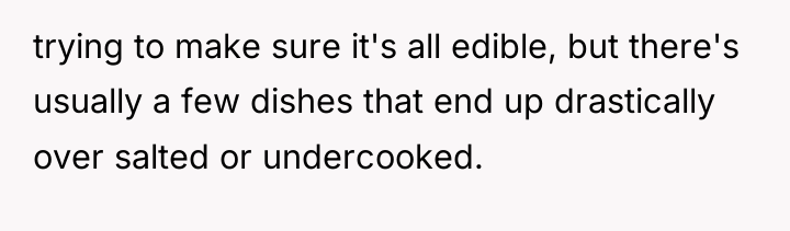 trying to make sure it's all edible, but there's usually...