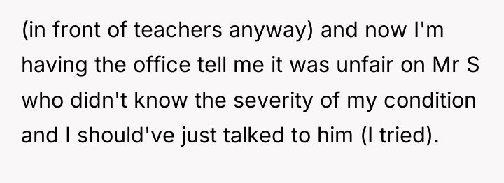 (in front of teachers anyway) and now I'm having the...