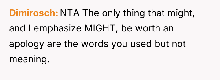 Dimirosch NTA The only thing that might, and I emphasize...