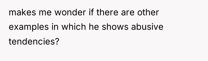 makes me wonder if there are other examples in which...