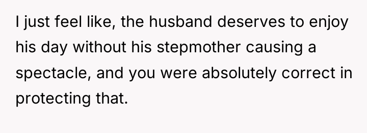 I just feel like, the husband deserves to enjoy his...