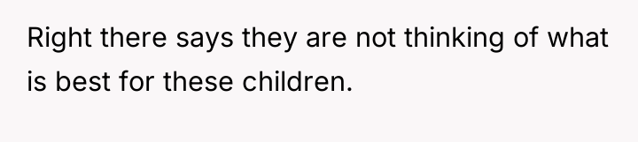 Right there says they are not thinking of what is...