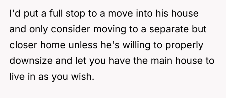 I'd put a full stop to a move into his...