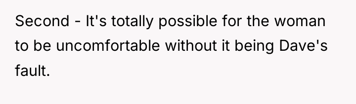 Second - It's totally possible for the woman to be...