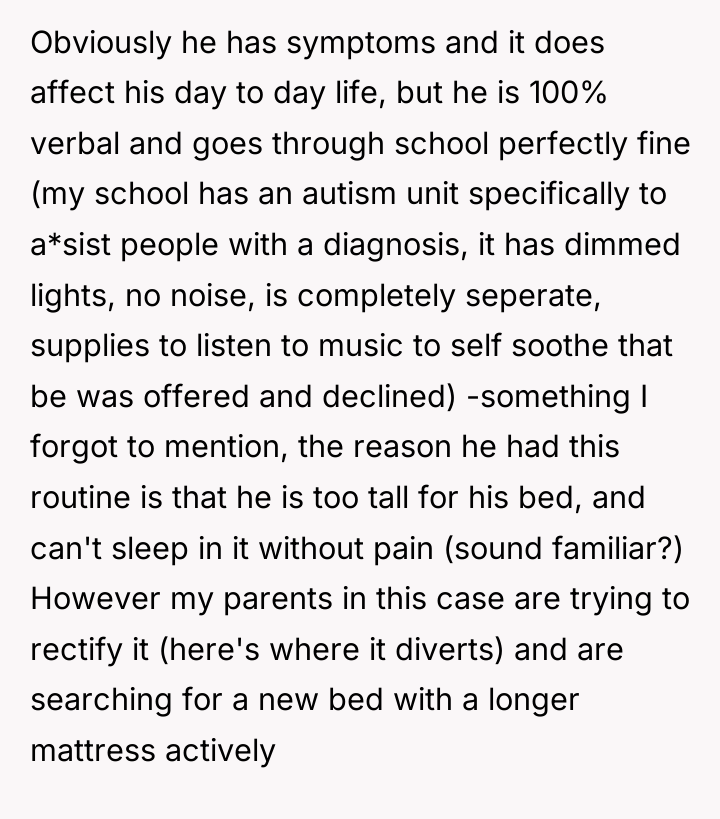 Obviously he has symptoms and it does affect his day...
