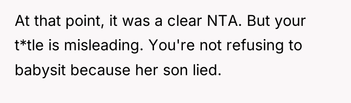 At that point, it was a clear NTA. But your...