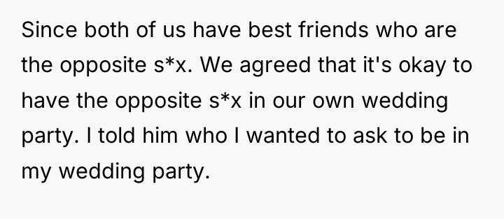 Since both of us have best friends who are the...