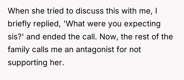 When she tried to discuss this with me, I briefly...
