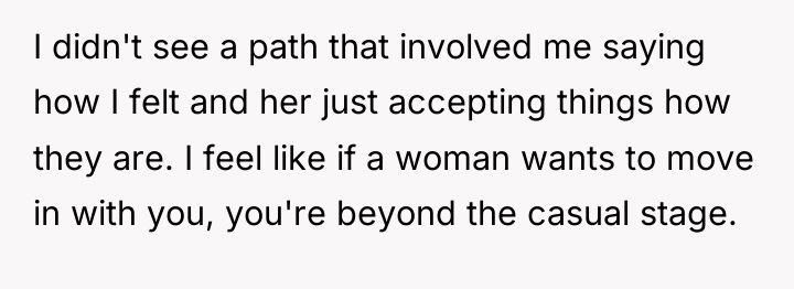 I didn't see a path that involved me saying how...