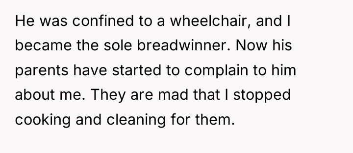 He was confined to a wheelchair, and I became the...