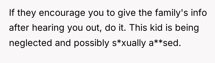 If they encourage you to give the family's info after...