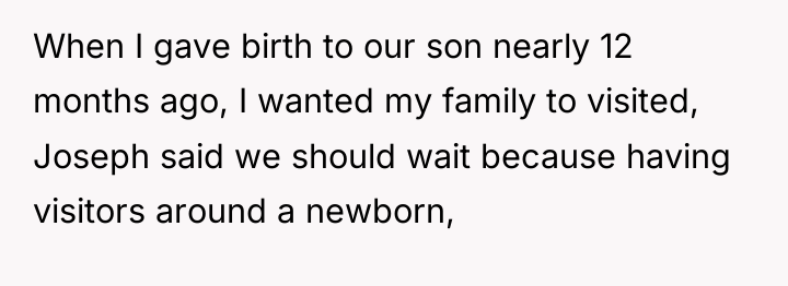 When I gave birth to our son nearly 12 months...