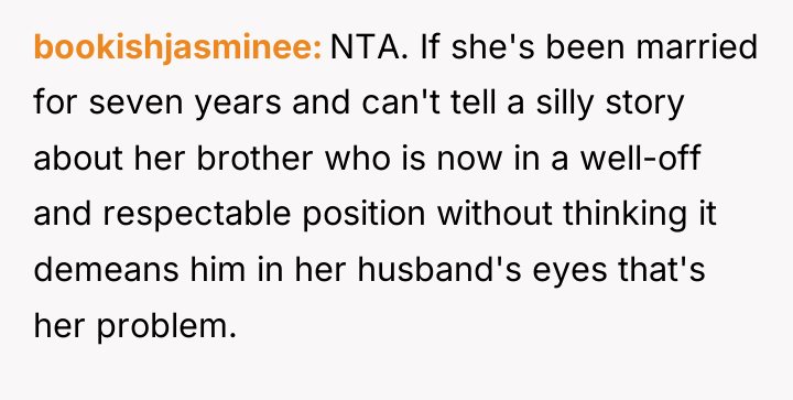 bookishjasminee NTA. If she's been married for seven years and...