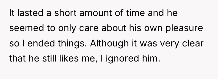 It lasted a short amount of time and he seemed...