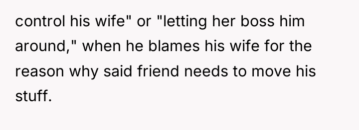control his wife" or "letting her boss him around," when...