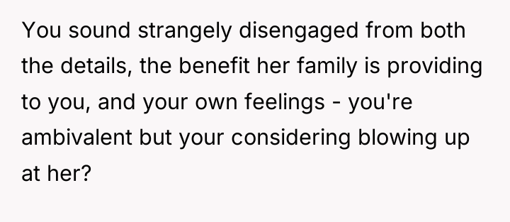You sound strangely disengaged from both the details, the benefit...