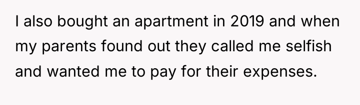 I also bought an apartment in 2019 and when my...
