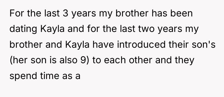 For the last 3 years my brother has been dating...