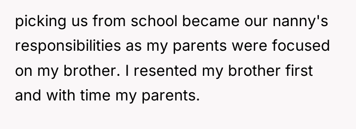 picking us from school became our nanny's responsibilities as my...