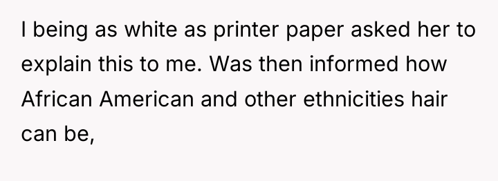 I being as white as printer paper asked her to...
