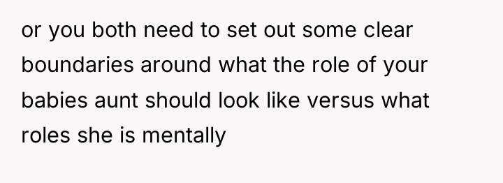 or you both need to set out some clear boundaries...