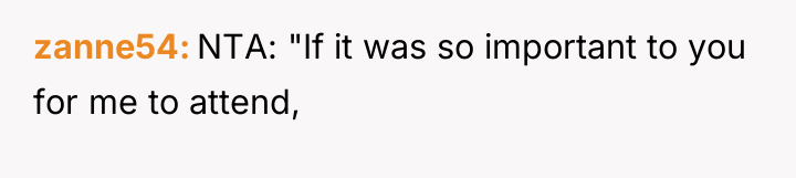 zanne54 NTA: "If it was so important to you for...