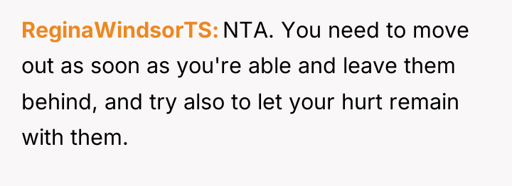 ReginaWindsorTS NTA. You need to move out as soon as...
